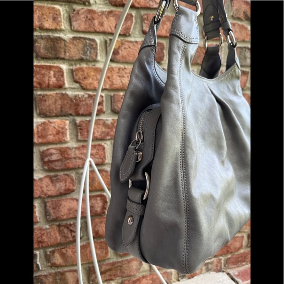 Coach Maggie Gray Leather Hobo Shoulder Bag Handbag Large Dustbag - Picture 4 of 12